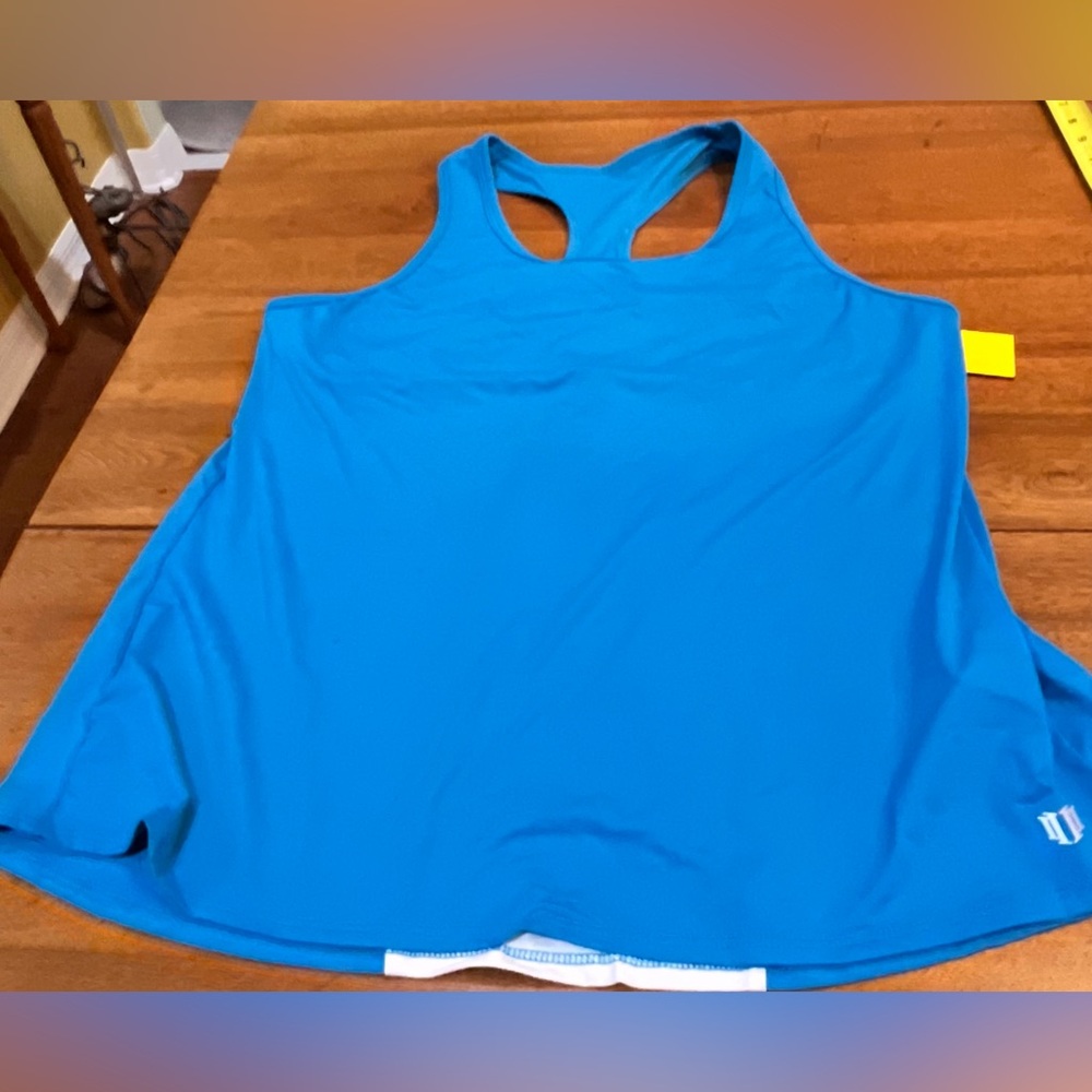EleVen by Venus Williams Blue & White Tank
